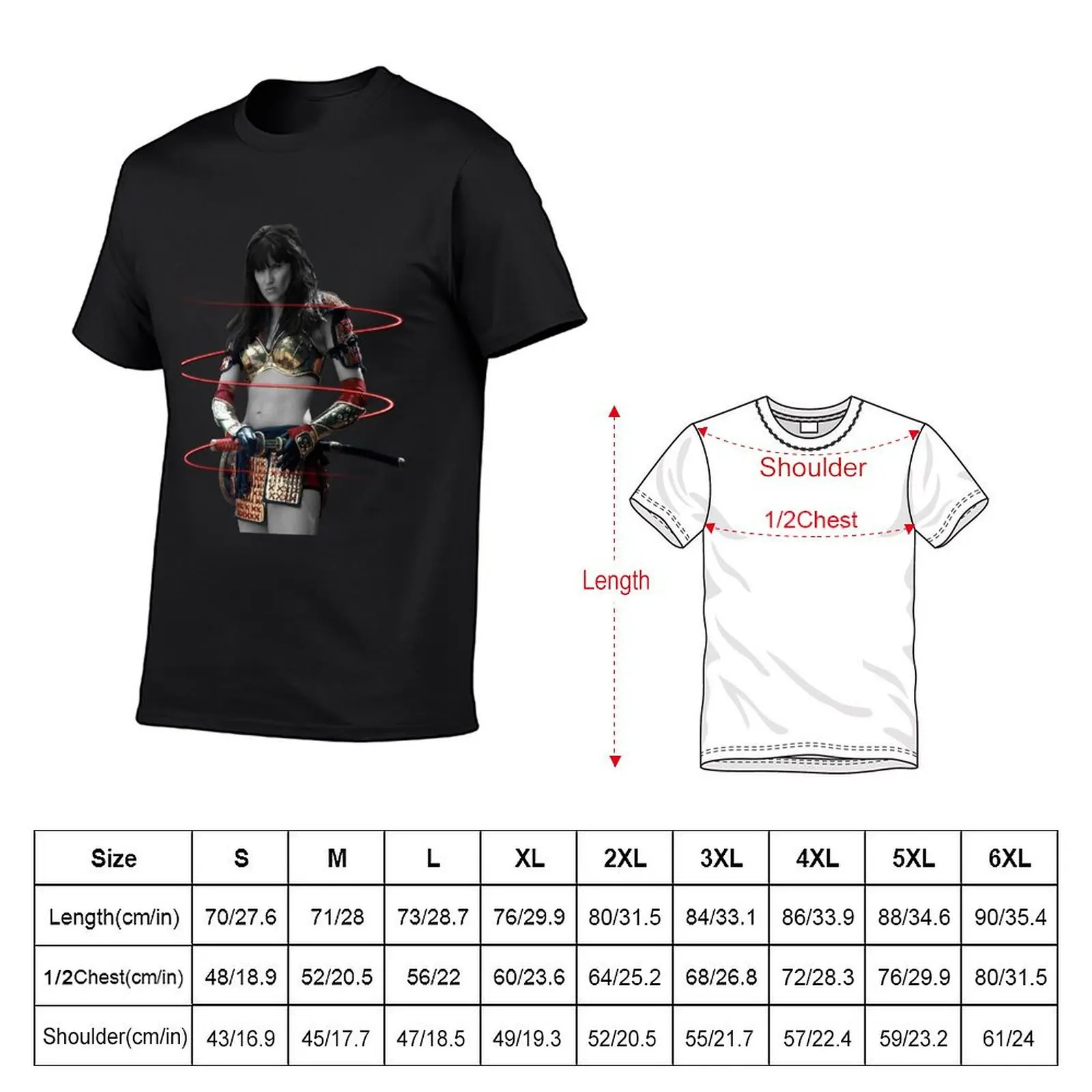 Xena the Samurai Princess T-Shirt blue archive graphic t shirts boys whites vintage graphic tee black t shirts for men