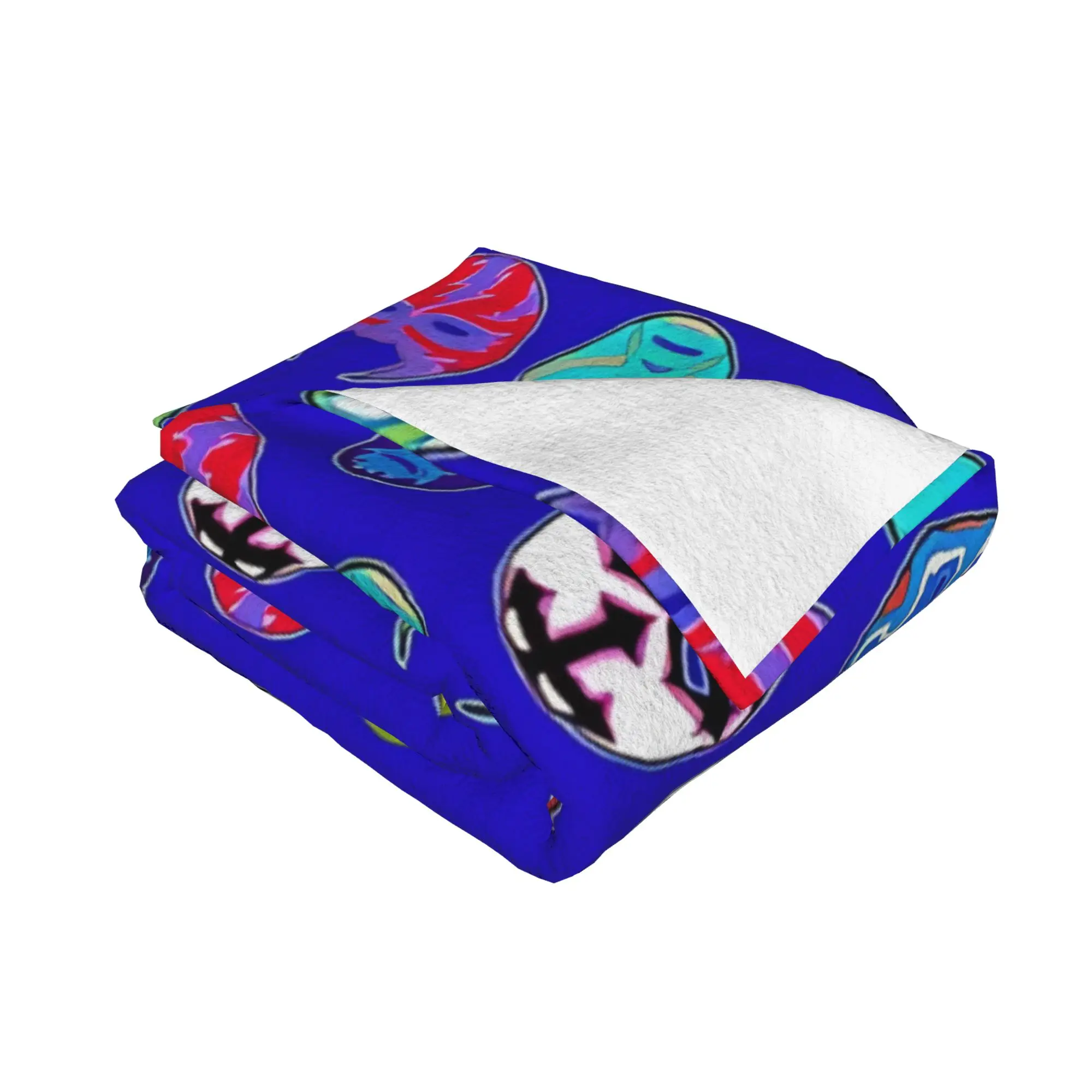 1PC home Cute Room Decor Luchador Masks  Blanket Throw Blanket Luchador Novelty Warm Blanket All Season