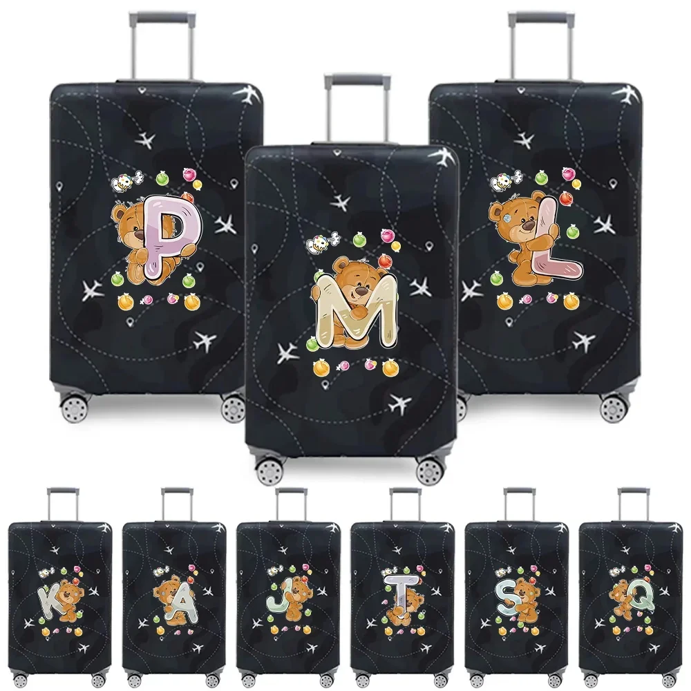 Travel Suitcase Set Is Suitable for 18-32 Inch Thick Dust Covers Travel Accessories Luggage Protection Covers Bear Printing