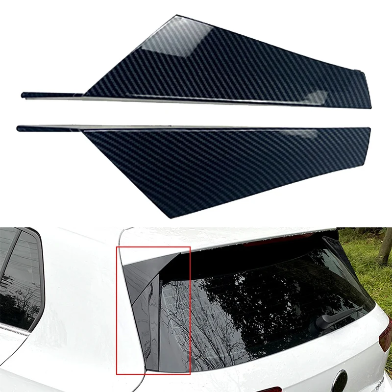 

Car Rear Window Trim Side Spoiler Wing Trunk Canard Splitter Cover Lip Stickers For Volkswagen VW Golf 8 MK8 MK VIII 2020-2021