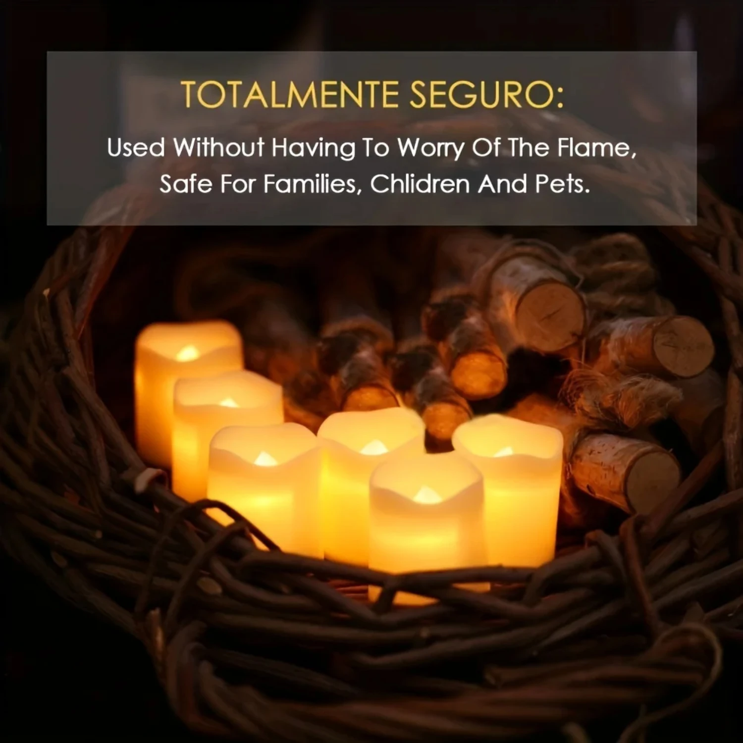 Set of 24 Warm White Flameless Creative Wishing Tea Light Candles - Perfect for Outdoor Travel Decoration - Add a Cozy and Roman