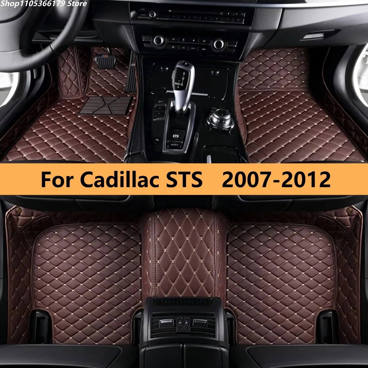 

Коврики для пола, подходящие для Cadillac STS 2007, 2008, 2009, 2010, 2011, 2012 годов выпуска, автомобильные коврики, полный комплект для переднего и заднего ряда, ковровые покрытия.