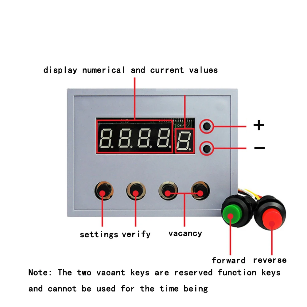1PC 24V 10A Adjustable Overcurrent Protector Digital Display DC Motor Blocker Protection Module With Forward And Reverse Switch