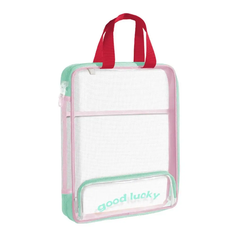 

Многослойная сетчатая сумка для документов, простой дизайн, большая вместимость, студенческая сумка, прозрачная сумка для хранения учебных материалов