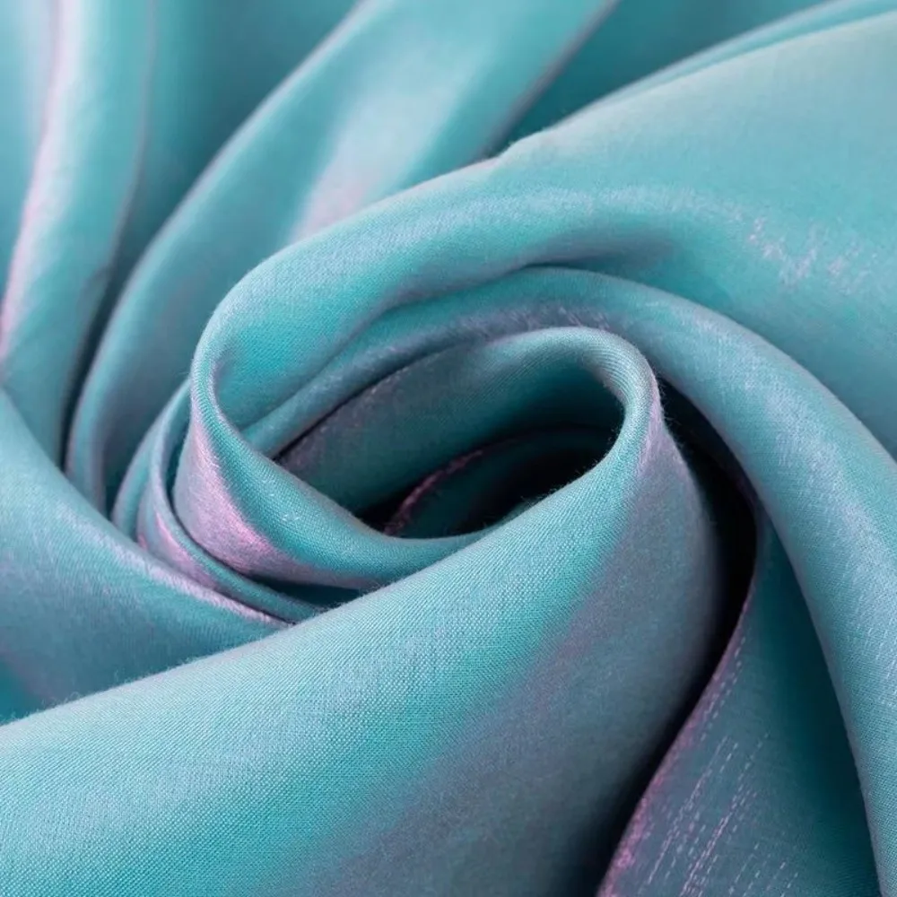 150*50CM Satin-Like Fabric Soft Mermaid Dress Material Glossy Imitation Acetate Gradient Color Fabric For Bridal & Formal Even