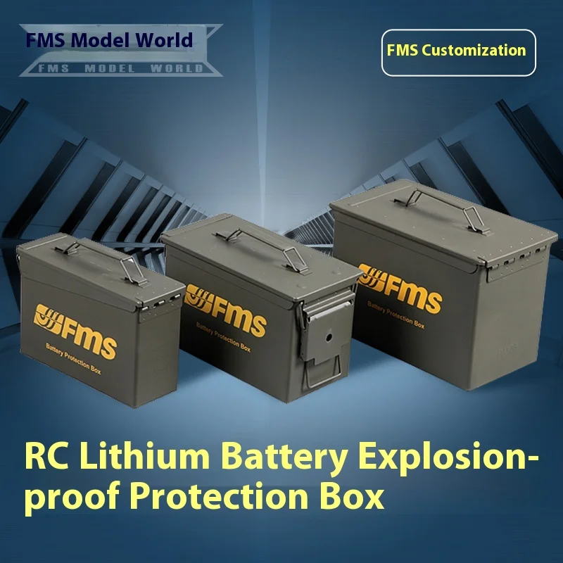 Fms Rc Lithium Battery Iron Box Explosion-Proof Protection Box Safe Storage Safe Box Waterproof And Fireproof Sealing Protection