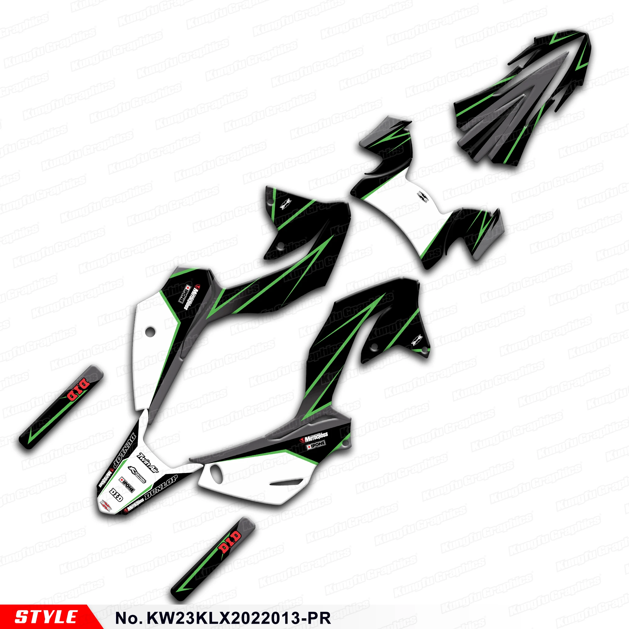 

Motorcycle Graphics Vinyl Decal for Kawasaki KLX230 2020 2021 2022, KW23KLX2022013-PR