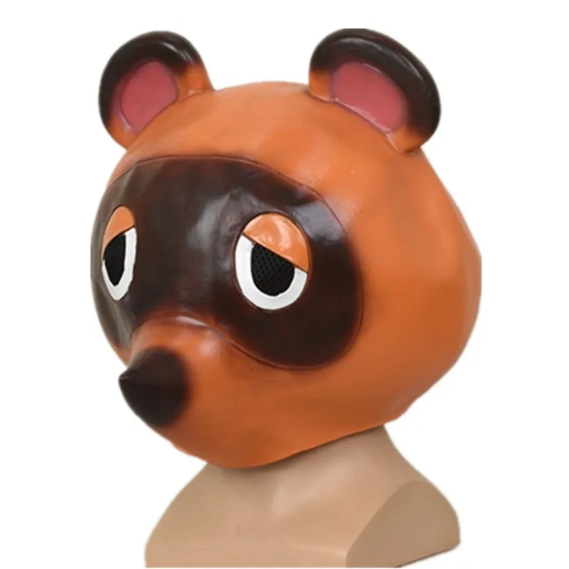 Animal Crossing Tom Nook Cosplay Full Head Mask Perform Photography Props Latex Mask Kids Carnival Party Clothing Accessories