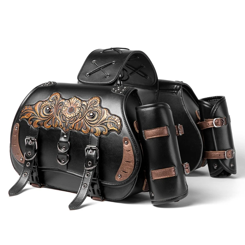 

Industrial Vintage Style Heavy Duty Locomotive Side Bag Harley Motorcycle Modification Special Side Bag