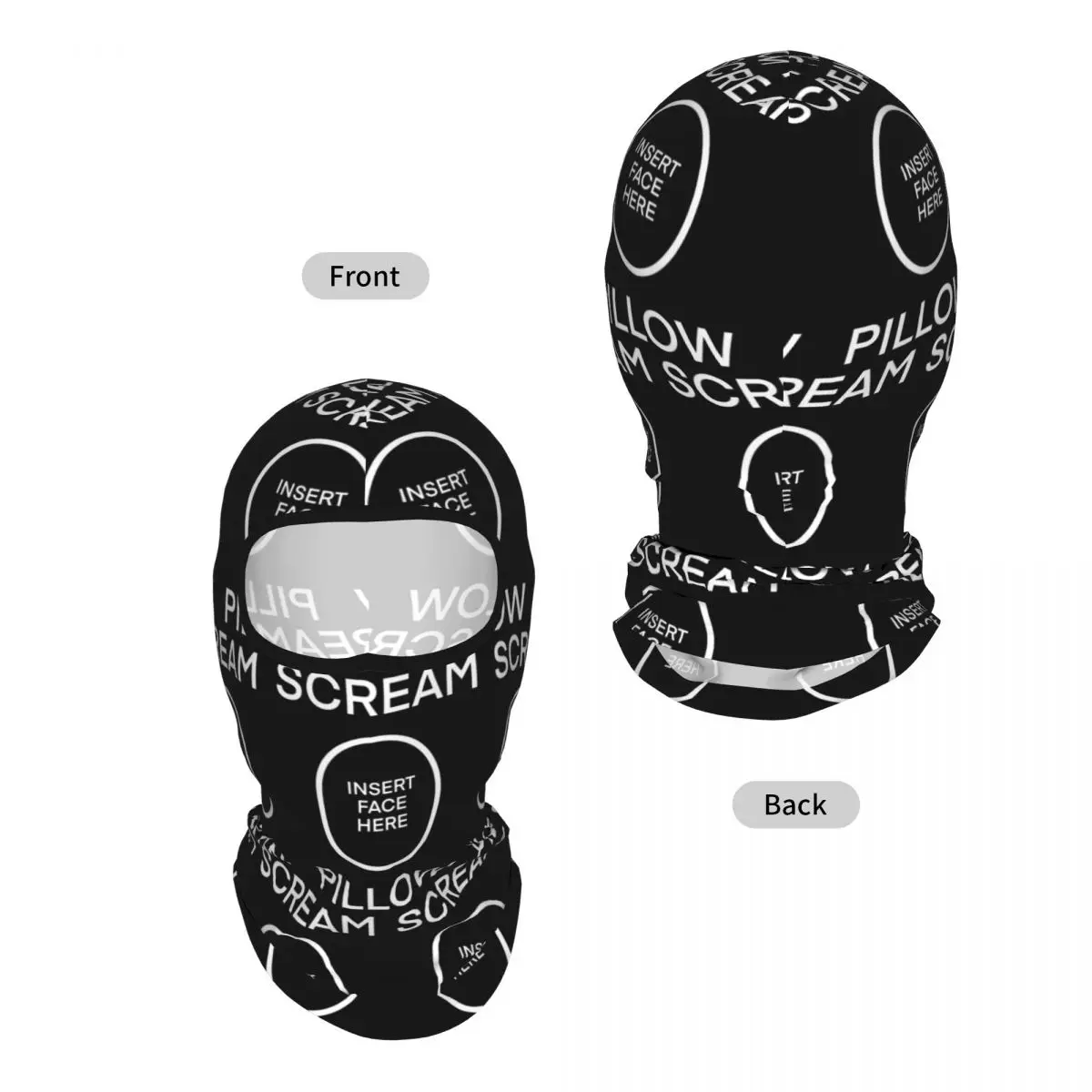 SCREAM PILLOW Breathable Thin Balaclava Full Face Mask Sun Protection Neck Gaiter For Motorcycle Fishing Outdoor