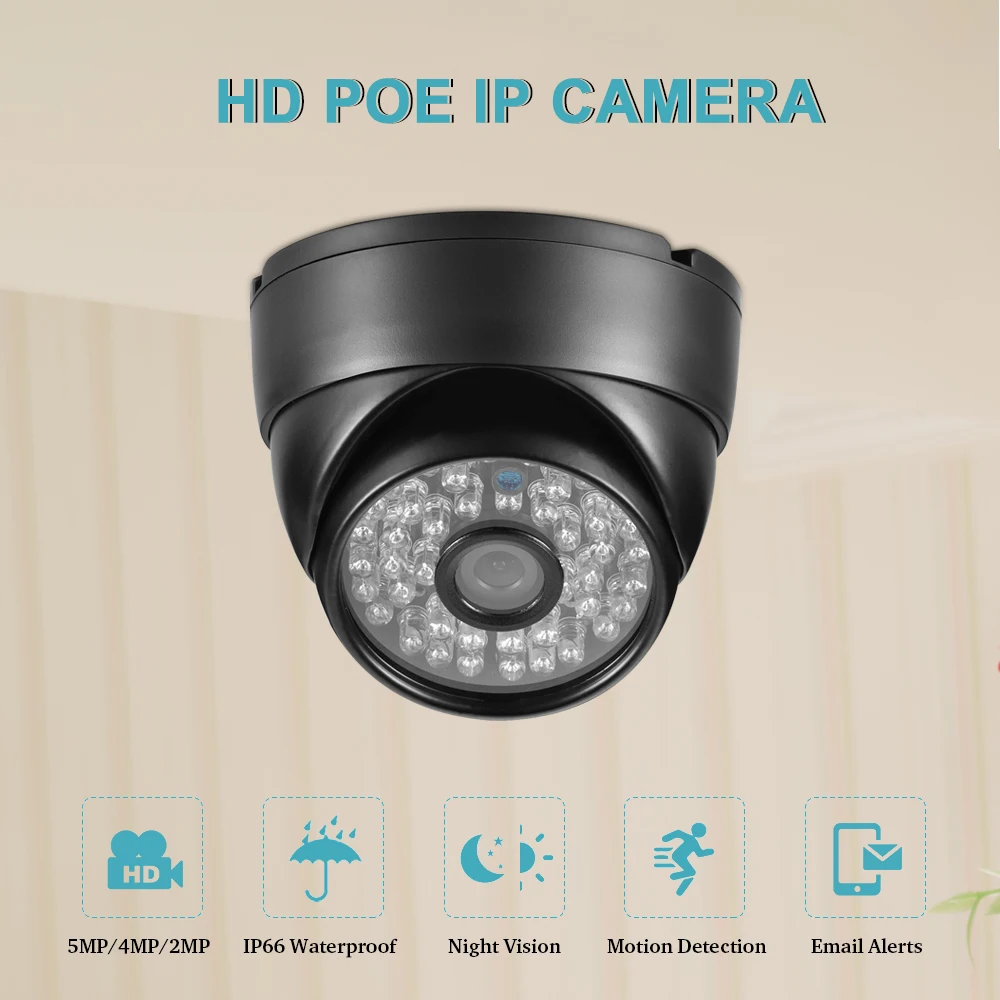 AZISHN H.265+ 5MP IP Camera Audio 1/2.7