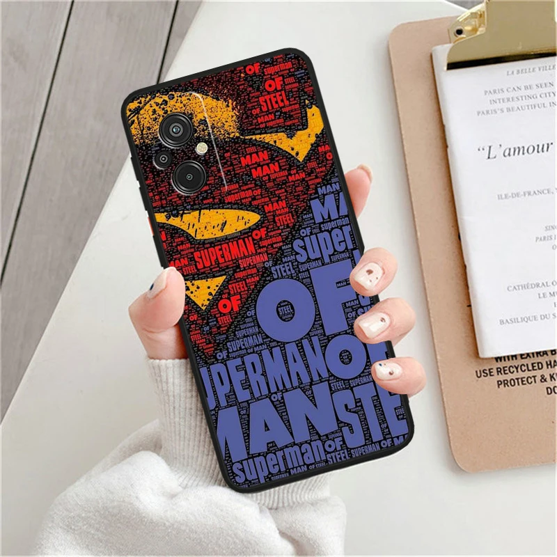 Superman Batman For Xiaomi Redmi K60 12C 12 11A A1 11 10C 10X 9T 9C 9AT 8A Pro Silicone Black Phone Case