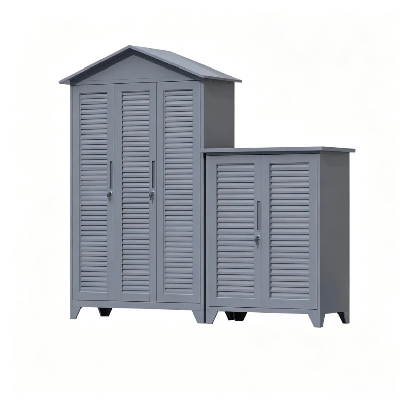 Outdoor cleaning cabinets, courtyard outdoor rainproof lockers, household lockers, waterproof and sunscreen tool cabinets