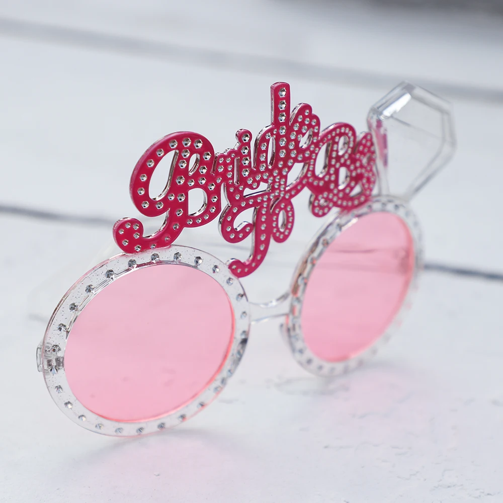 1Pcs Bride To Be Groom Glasses Bling Diamond Bride Sunglasses Eye Decoration Bachelorette Hen Party Wedding Supplies Photo Props