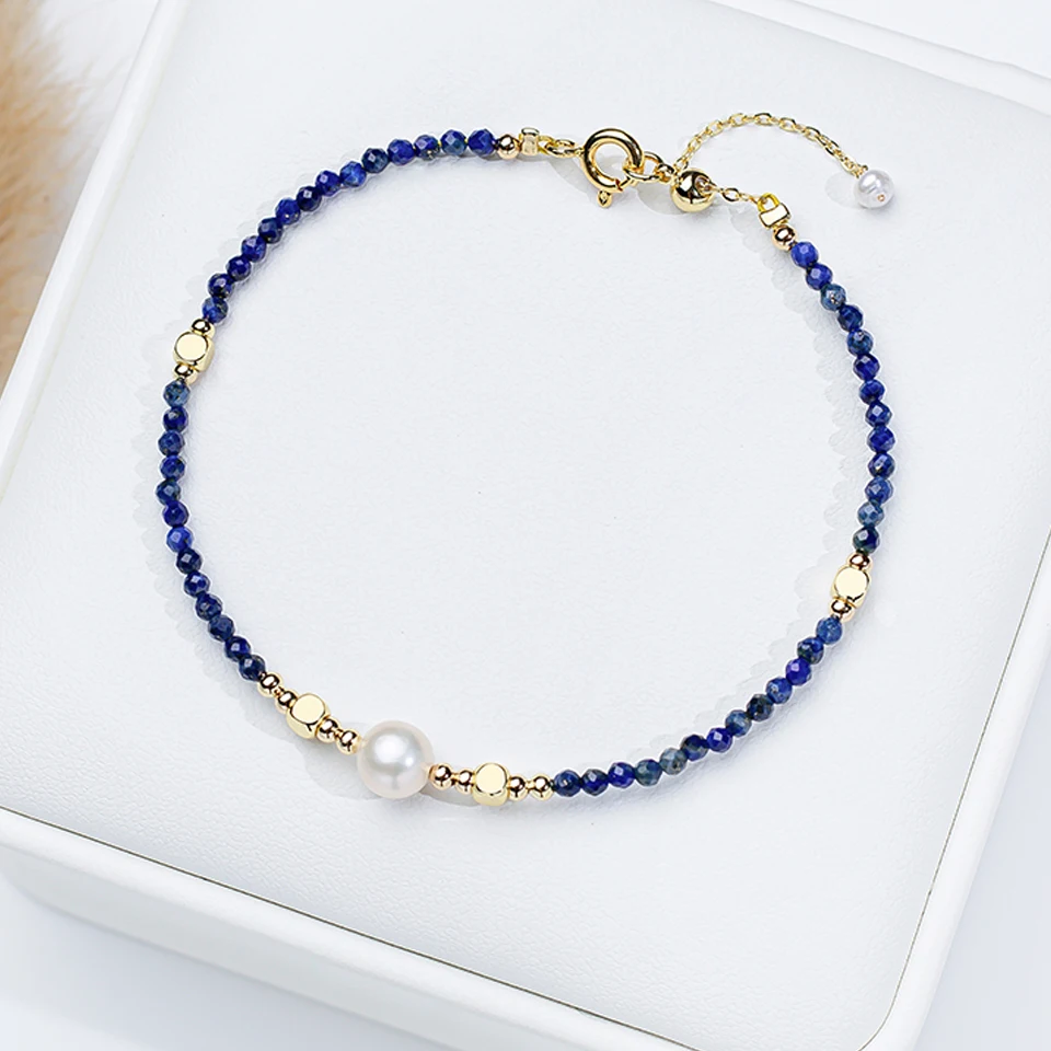 2mm Tourmaline With 7mm  Freshwater Pearl Bracelet For Women Natural Stone Bangle Jewelry Amethyst chains