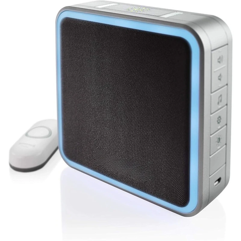 RDWL917AX2000/E جرس الباب اللاسلكي المحمول وزر الضغط - 9 Series، أزرق، رمادي #1