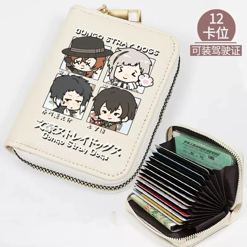 Stray Dogs Anime Wallet Cute Money Bag Dazai Osamu Student ID Card Holder Coin Purses Pu Leather Fashion Long Short Wallet