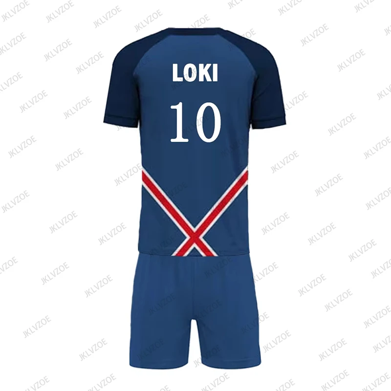 انمي ياباني الأزرق قفل P.X.G جيرسي زي كرة القدم رين شيدو ثلاثية الأبعاد طباعة الرجال تي شيرت + مجموعة تي شيرتات قصيرة للأطفال الرياضة عادية الاطفال/الكبار دعوى