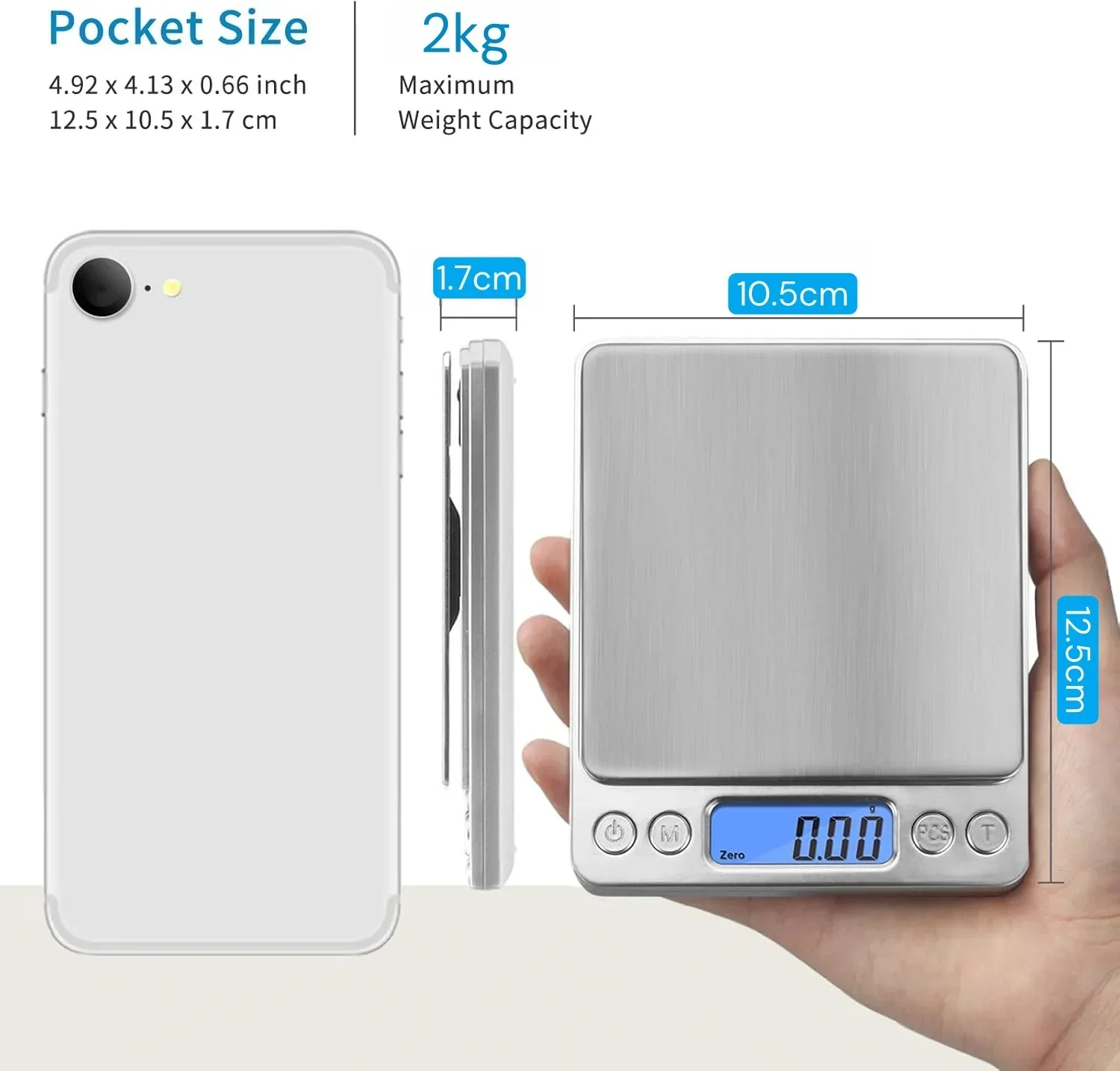 ميزان المطبخ الرقمي شاشة LED 0.1 جرام لوح من الفولاذ المقاوم للصدأ موازين إلكترونية مجوهرات منزلية وجبات خفيفة طعام وزن أدوات الخبز