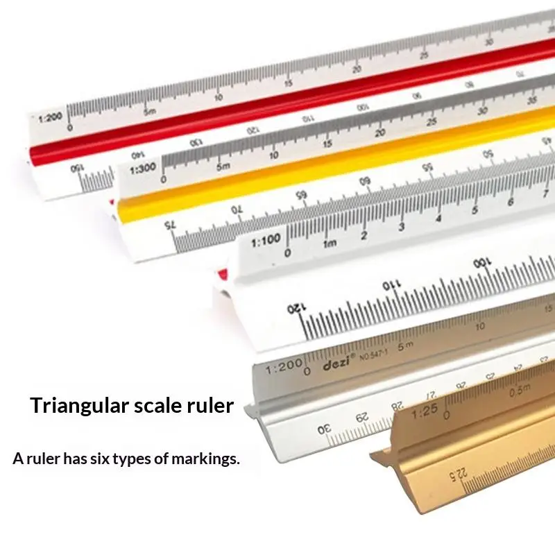 

Новая 30-сантиметровая треугольная линейка-масштаб 1:20-1:500, металлическая/пластиковая, прямая, метрическая, для архитекторов и инженеров, инструмент для черчения и измерений