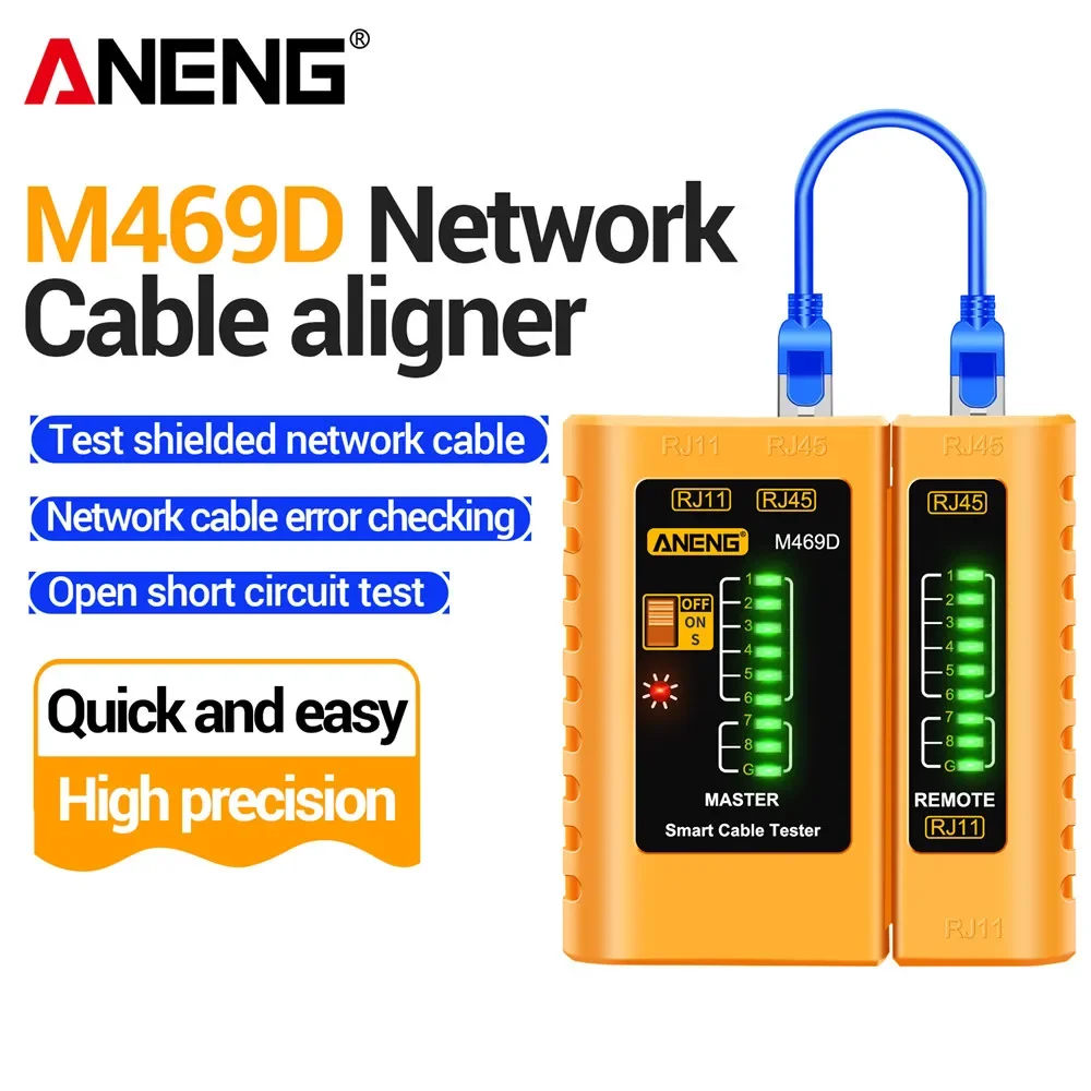 ANENG M469D Cable lan RJ45 RJ11 RJ12 CAT5 UTP LAN Network Analyzer Tester Cable Tester Networking Tool Network Repair Test Tools