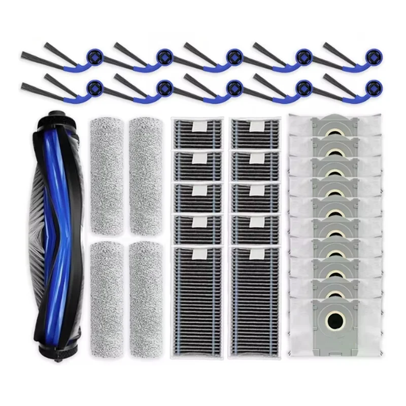 

【ЭКСКЛЮЗИВ】35 шт. набор запасных частей для пылесоса Ecovacs Deebot X9 Pro Omni/X9 Pro, основная боковая щетка, фильтр Hepa, швабра, ткань для пыли