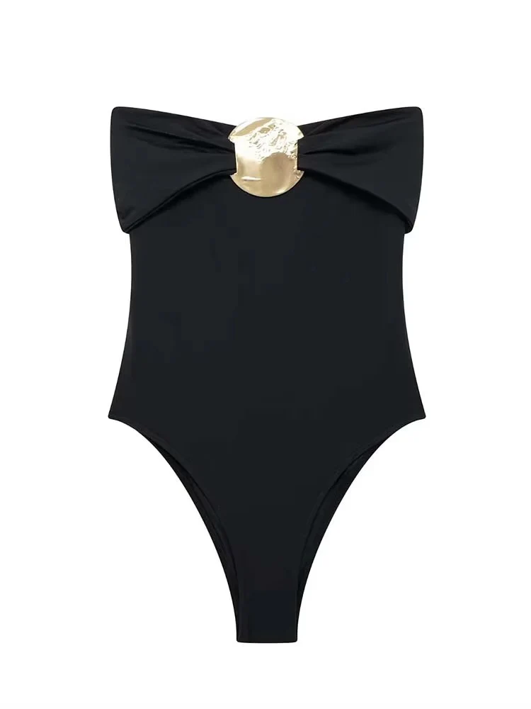 Schulterfreier Body für Damen, rückenfrei, sexy Damen-Bodys, Sommer 2022, trägerlos, figurbetont, Body, Damen-Overall-Top