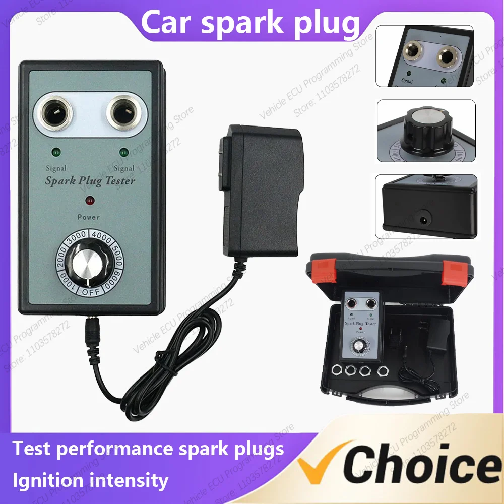 Automotive Coil Detector Car Spark Tester Wire Diagnostic Test Tool Ignition System Tester Dual Hole Tester Spark Plug Tester