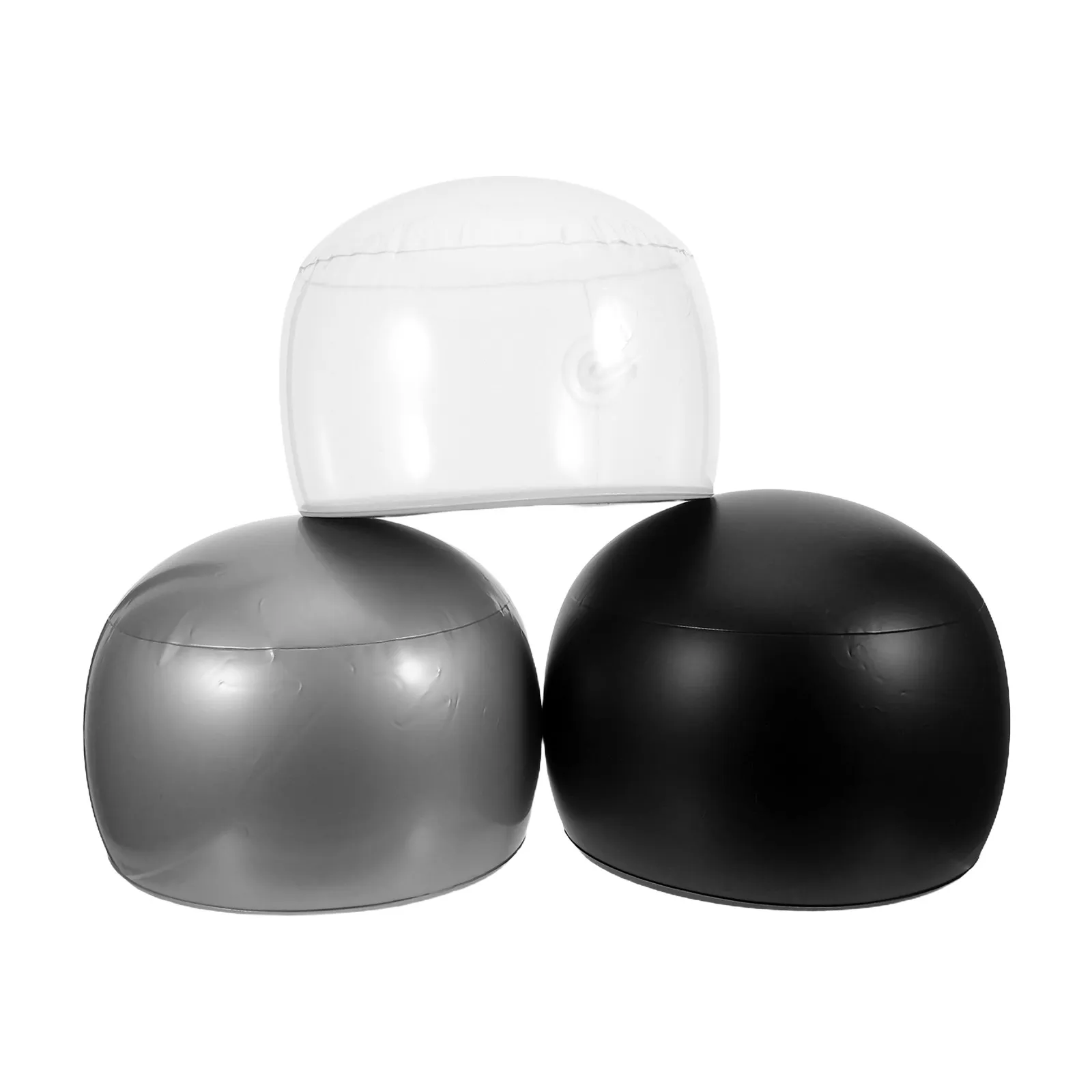 3Pcs Inflatable Hat Display Stand Portable PVC Hat Holder Shaper for Caps Berets Bucket Hats Tabletop Store Window Exhibition