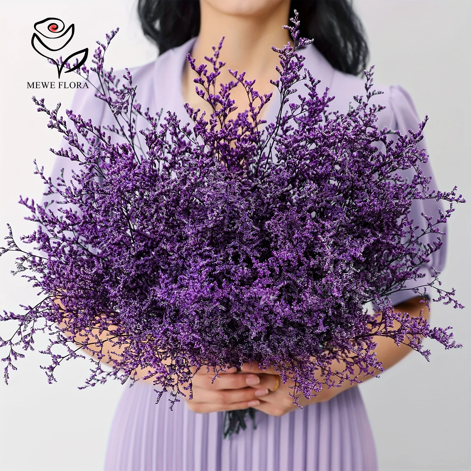 Natural Preserved Flower Dried Limonium Bouquets for Wedding Decor Valentine's Grass Boho Home Table Decor Christmas Decoration