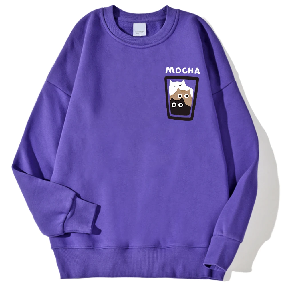 Three Cats In A Coffee Cup Men Hoodies Harajuku Crewneck Hoodie Fashion Oversize Hoody Autumn Comfortable Tracksuit