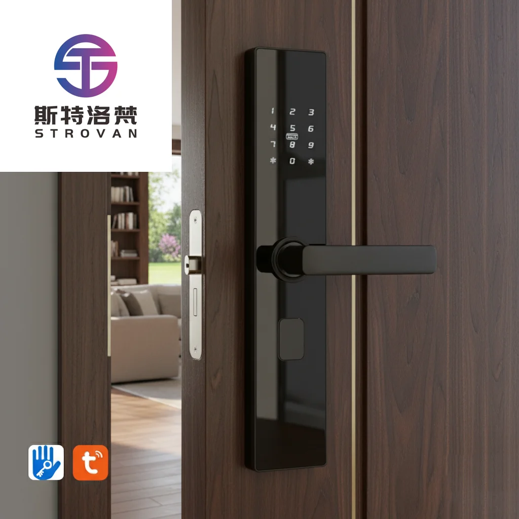 

STLF Source Price Wood Door Smart Lock Zigbee Outdoor Water Proofing Outdoor Main Door Tuya Digital Lock