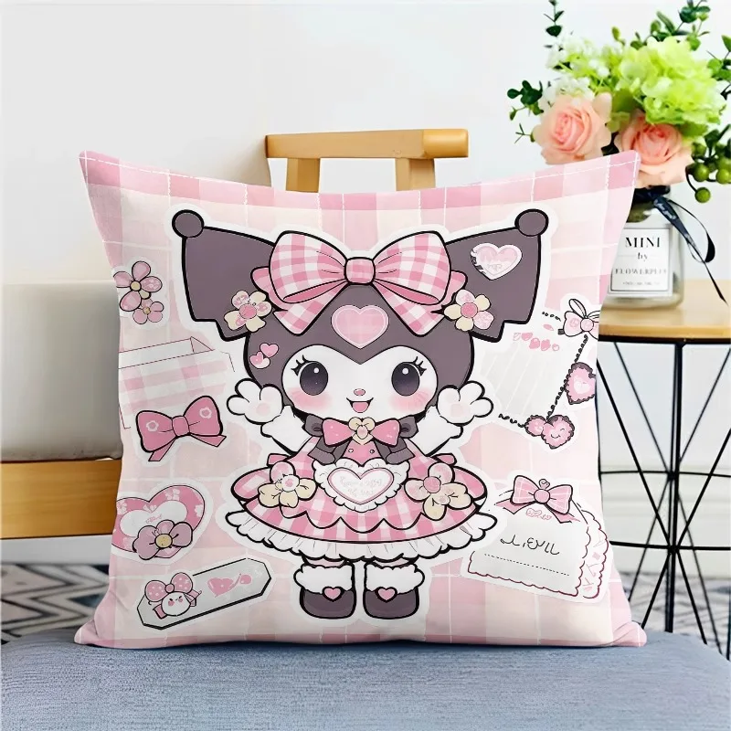سانريو أنيمي الشكل كورومي رمي وسادة لطيف وسادة الظهر الكرتون الشكل دمية هدية عيد ميلاد