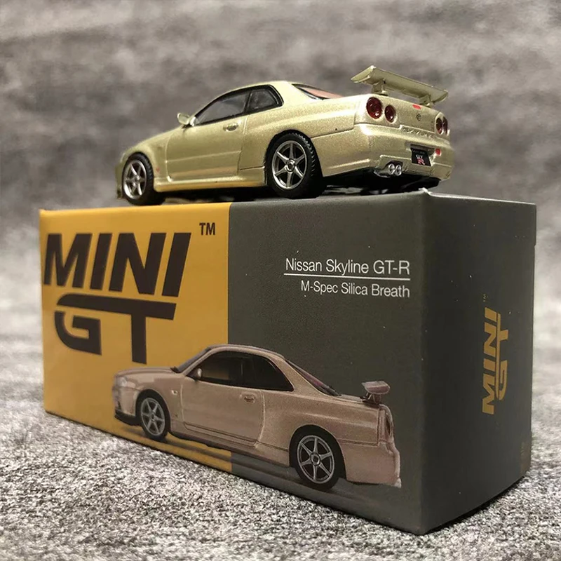 MINIGT 1:64 Modello di Auto Skylnie GT-R (R34) Veicolo pressofuso in lega M-Spec # 348 RHD