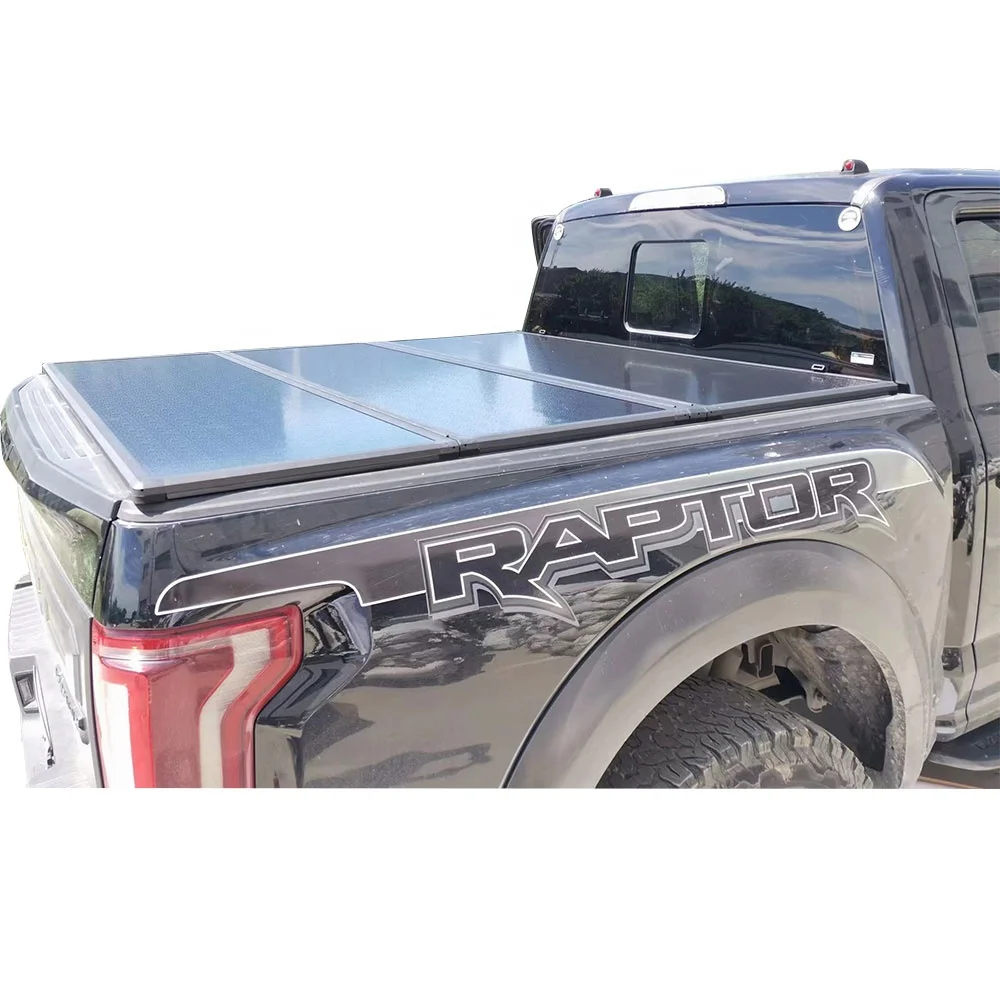 

Car Exterior Accessories Wholesale Aluminum Alloy Hard Tri-fold Tonneau Cover Pickup Truck Bed Lid for Ford F-150 F-250 F-350