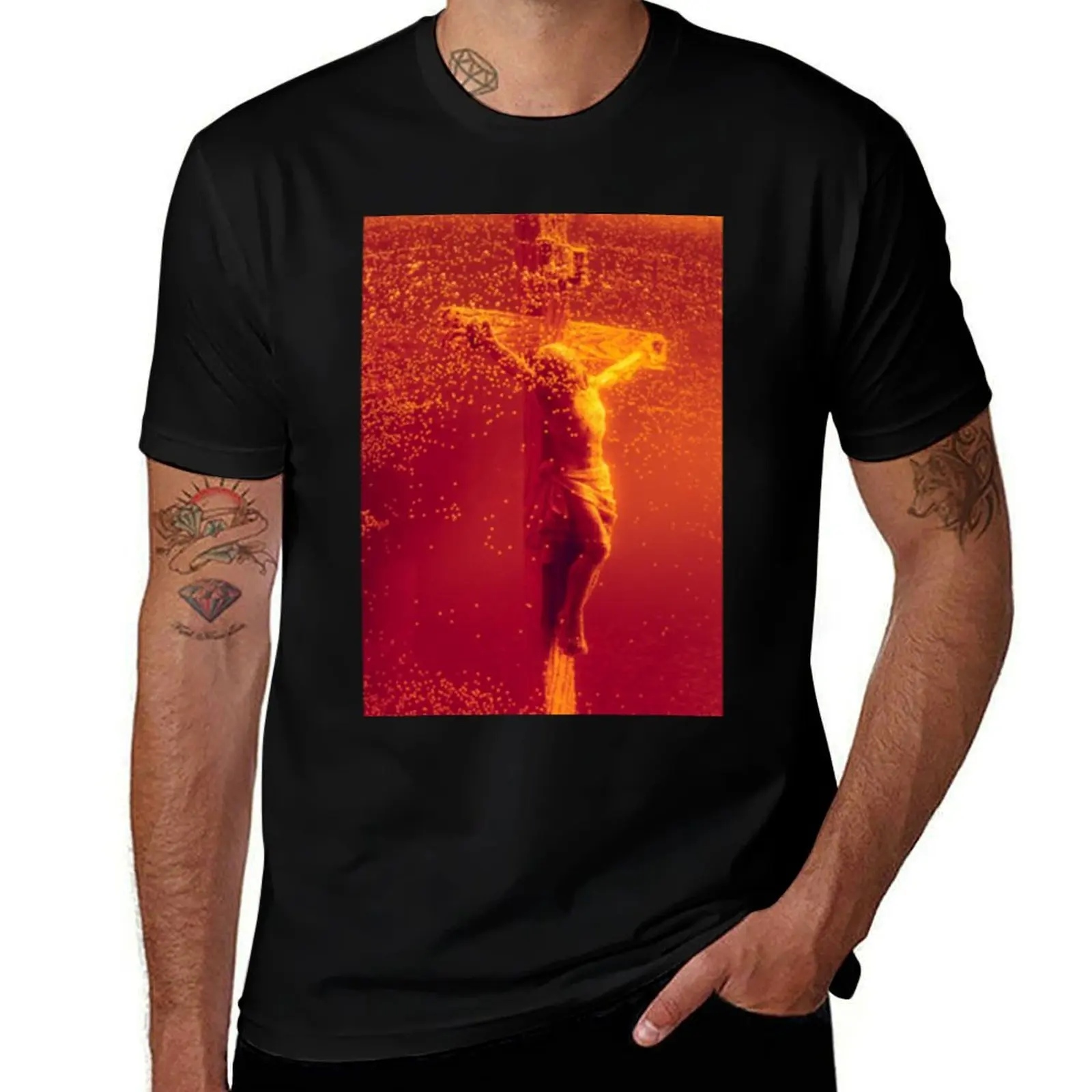 andres serrano piss christ legins T-Shirt Fitness Quick Dry Short Sleeve Top