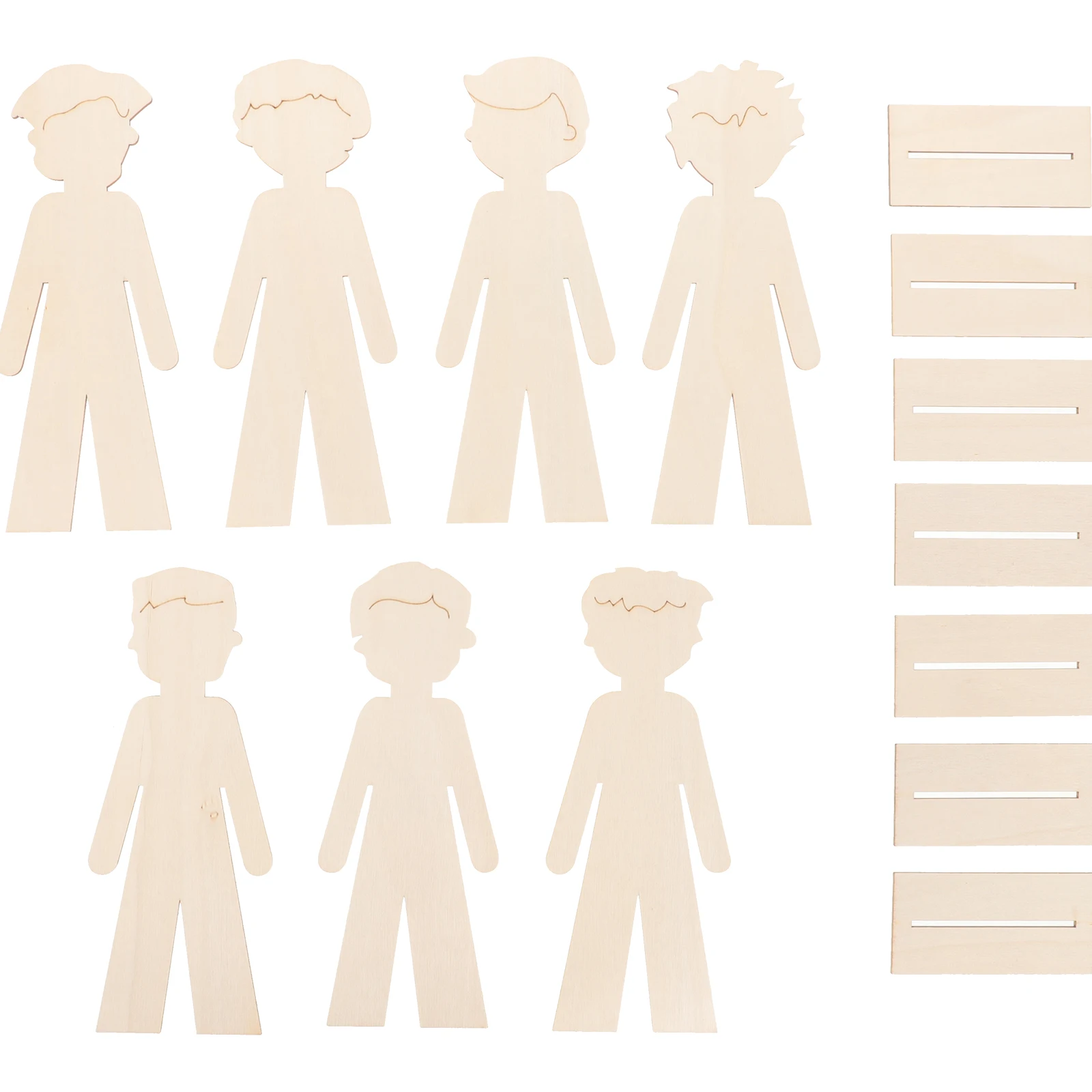 

20Pcs Wooden People Tags Unfinished Wood Crafting Supplies for DIY Painting Embellishing Craft Projects Wooden People Cutouts