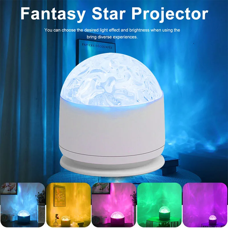 Aurora Waves LED Projector Light Remote Control Night Light 16 Color Effects Suitable for Bedroom Game Room Home Theater Decor