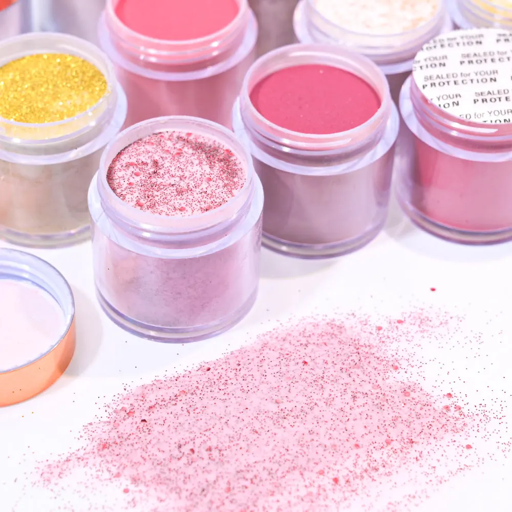 1Jar ทอง/สีแดงเล็บอะคริลิคผงแกะสลักเล็บ Polymer Tip Extension คริสตัล Pigment Professional ยาวนานเล็บผง