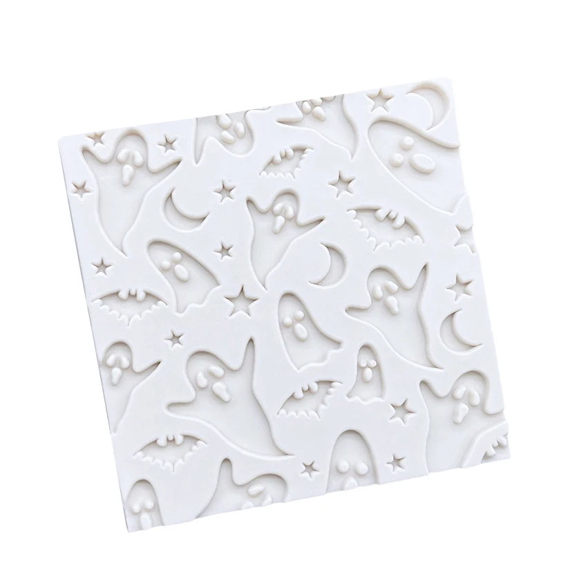 Fantasma morcego lua e estrelas halloween silicone sugarcraft molde ferramentas de resina cupcake cozimento molde fondant ferramentas de decoração do bolo