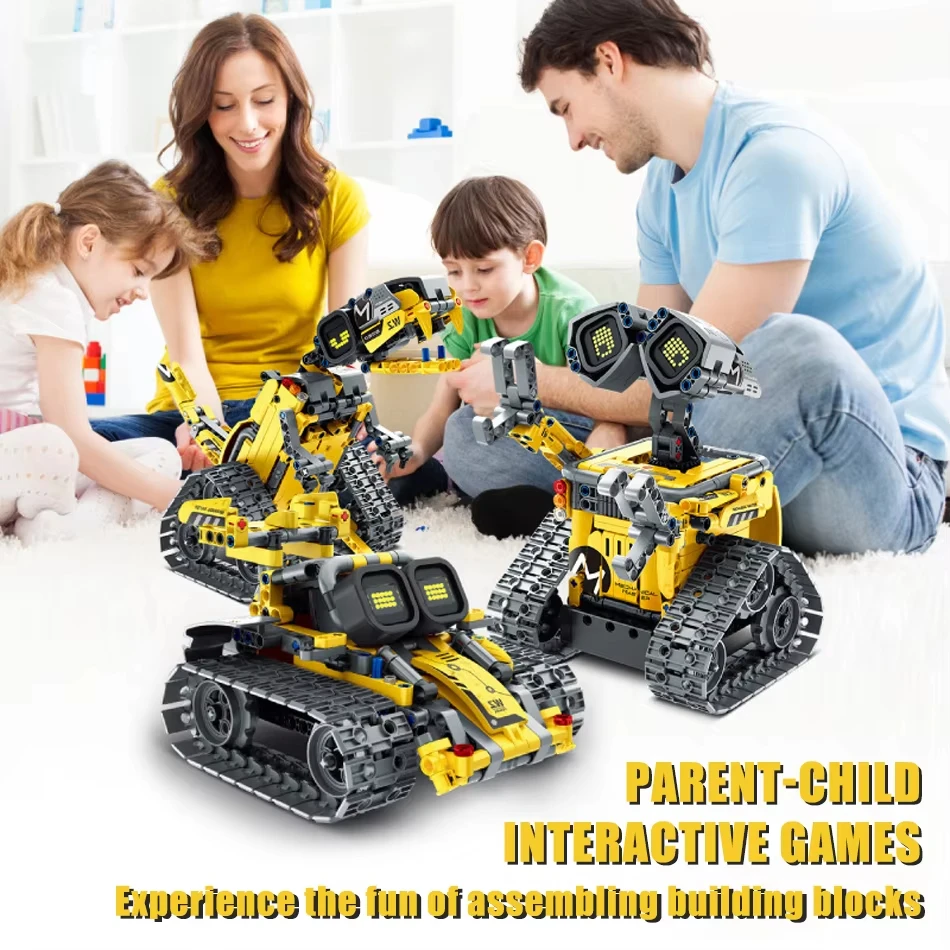 NEW 3in1 Creative LED Robot Wall·e High-tech App Rc Robot Functions DIY Educational Building Block Model For Children Toys Gifts