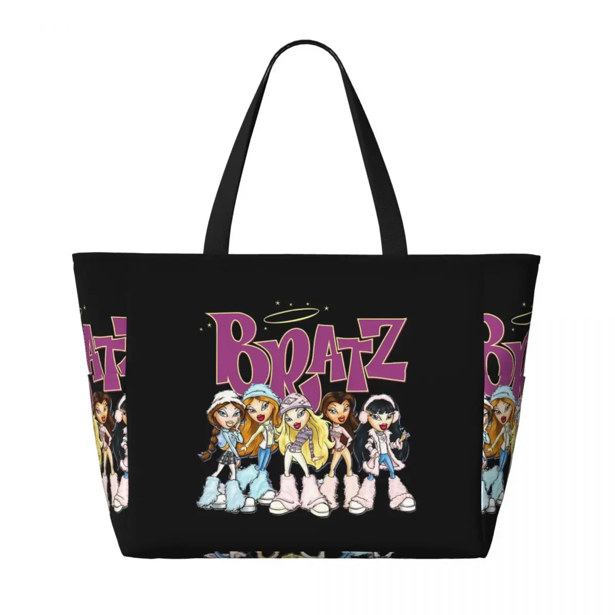 Bratz Rock Angelz Doll Beach Tote Bag Sport Gym Yoga Duffle Large Tote Bag Women Travel Bag Fitness bag