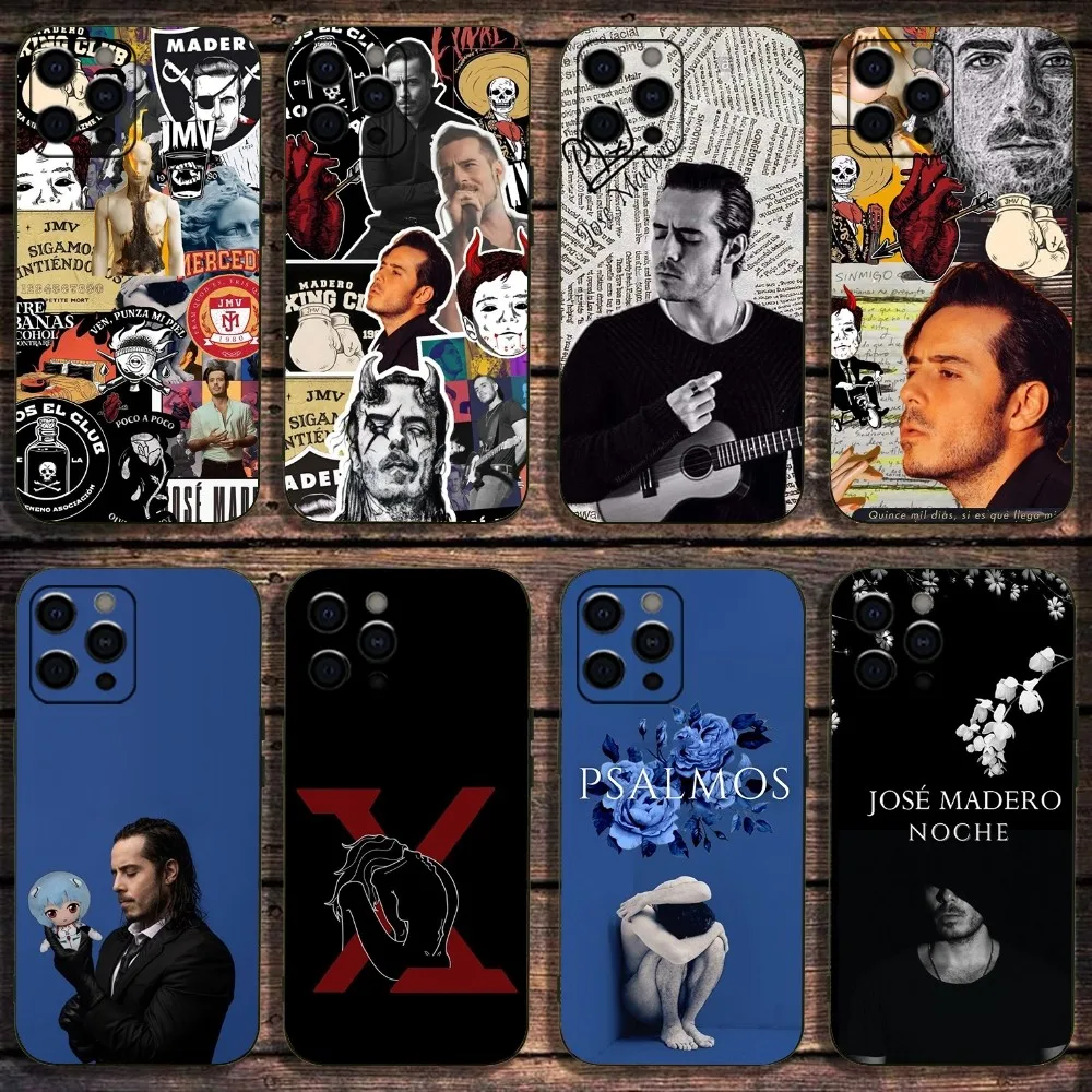 

J-Jose M-Madero Phone Case For Apple iPhone 15,14,13,12,11,Pro,X,XS,Max,XR,Plus,Mini Soft Black Cover