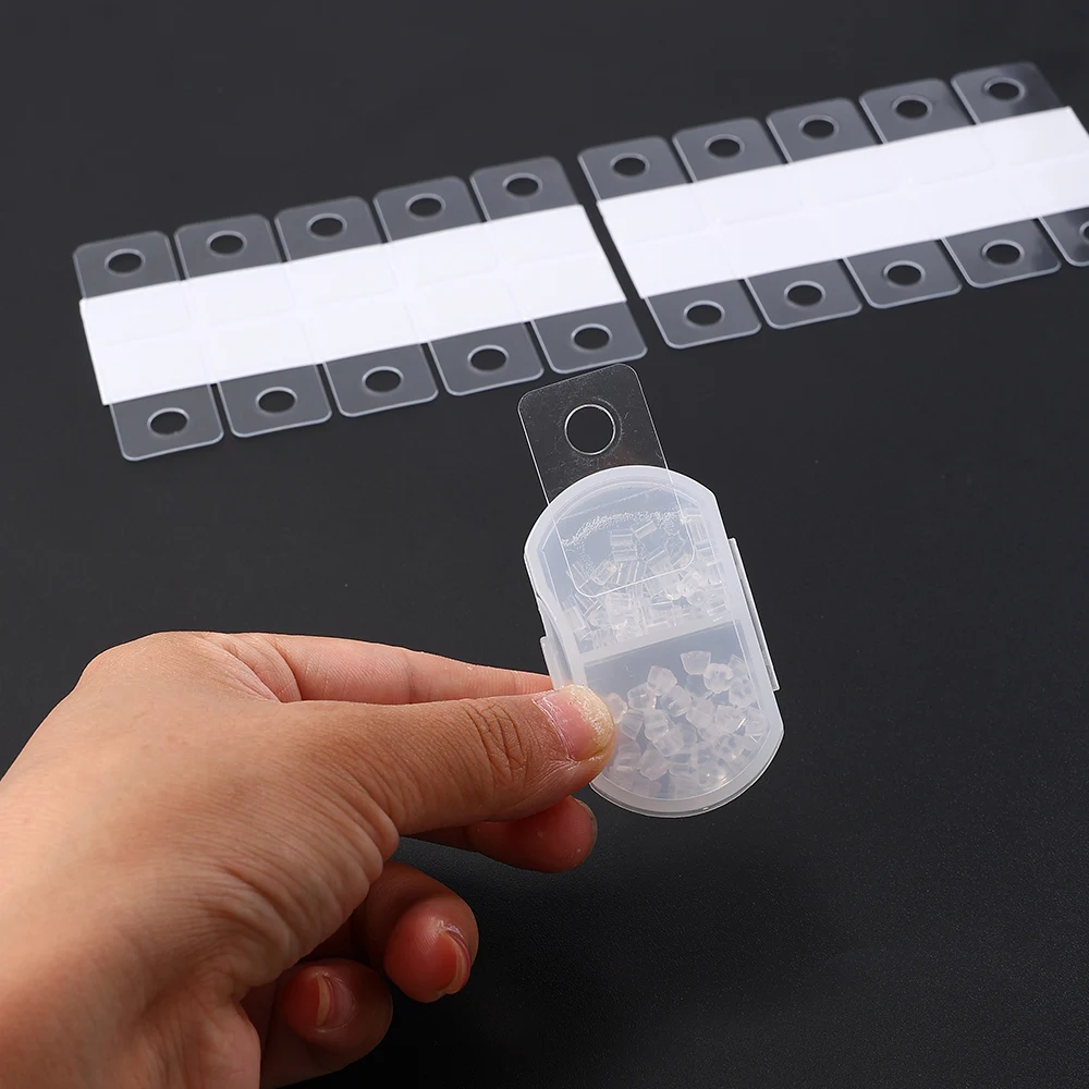 50/100pcs Plastic Transparent Wall Mount Hooks