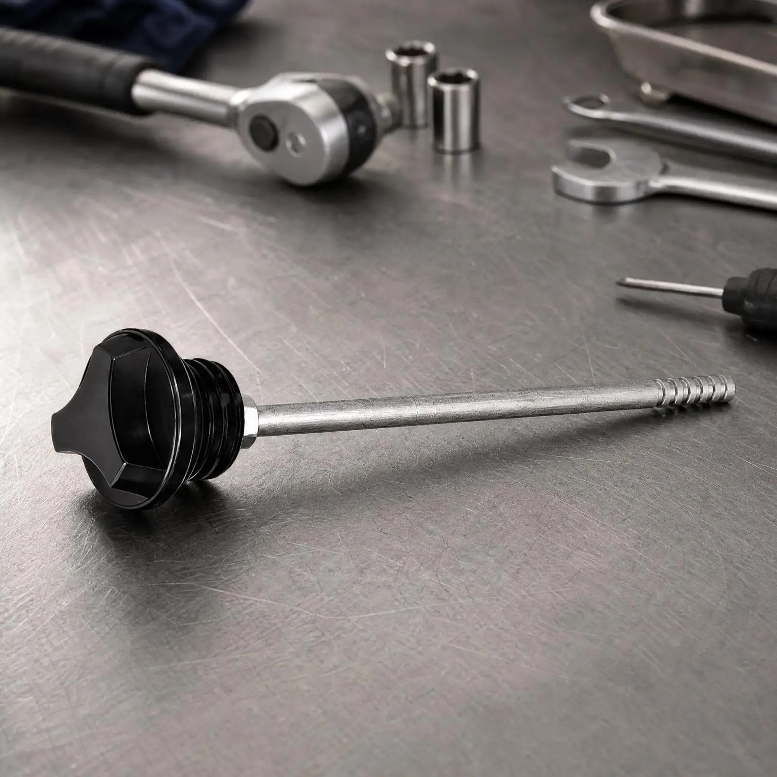 Universal Motorcycle Oil Dipstick Aluminum Alloy CNC Precision Oil Level Tool Replacement for ATV Quad UTV Adventure Bike