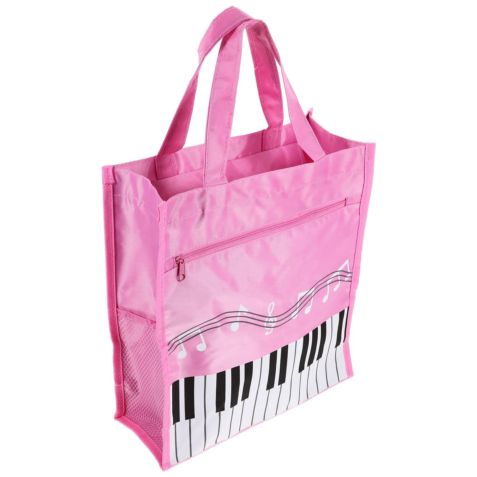حقيبة حمل برمز موسيقى البيانو، منظم واسع من طبقتين لملحقات الموسيقى الورقية، خفيف الوزن للطالبات #6