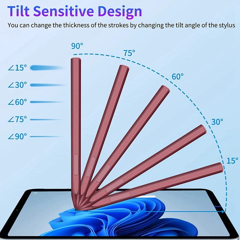 Stylus Pen Magnetic For Surface Pro 3/4/5/6/7 Pro X Go 2 Book Latpop 4096 Levels Pressure Palm Rejection