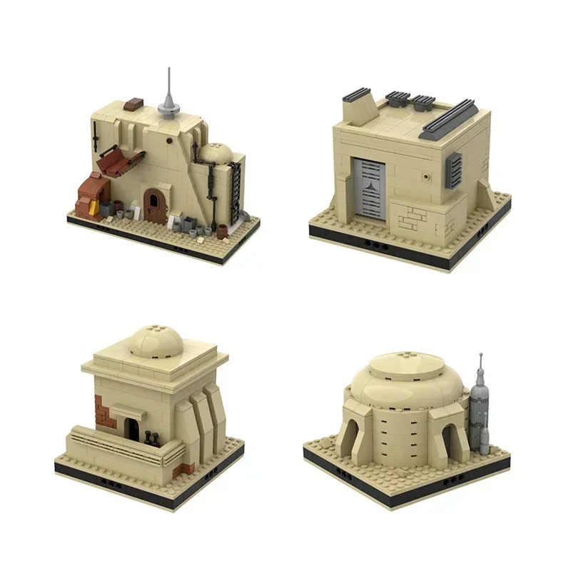 Sterfilms Model MOC Bouwstenen Militaire basis Woestijnhuizen Modulaire technologie Geschenken Kinderen Vakantie Monteer speelgoedpak