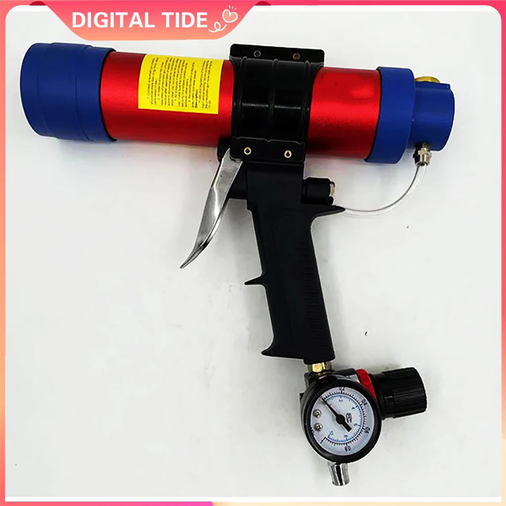 Air Caulking 310ml Sealant Caulking Silicone Gun Pneumatic Cartridge Dispenser w/ Accessories