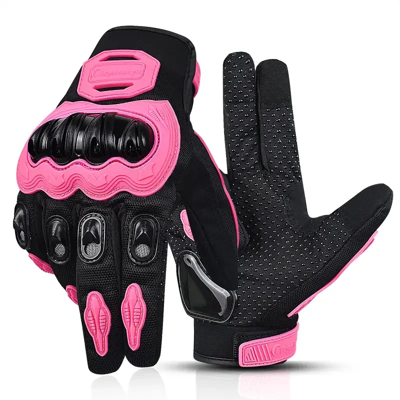 Women's Touch Screen Motorcycle Gloves - Full Finger, Summer, Motorbike, Dirt Bike, Road, Cycling Gloves with Grip, Protection